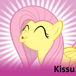Size: 250x250 | Tagged: safe, fluttershy, faic, kissing, kissu, meta, recolor, solo, spoilered image joke