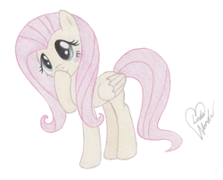 Size: 1884x1521 | Tagged: safe, artist:marindashy, fluttershy, pegasus, pony, female, mare, pink mane, solo, yellow coat