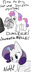 Size: 680x1560 | Tagged: safe, artist:moonblizzard, opalescence, rarity, sweetie belle, pony, unicorn, ask, rarity answers, tumblr