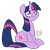 Size: 500x500 | Tagged: safe, artist:robynne, derpibooru import, twilight sparkle, pony, unicorn, female, mare, simple background, smiling, solo, transparent background