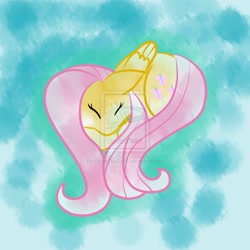 Size: 894x894 | Tagged: safe, artist:candiedkittens, fluttershy, pegasus, pony, female, mare, solo, watermark