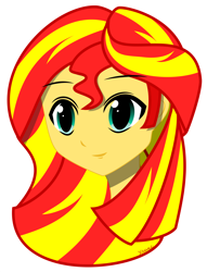 Size: 1600x2099 | Tagged: safe, artist:uliks-uliks, sunset shimmer, human, equestria girls, anime, face, humanized, manga, simple background, solo, sunset, vector, white background