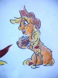 Size: 2448x3264 | Tagged: safe, artist:394vikingpinkiepie, applejack, earth pony, pony, female, mare, solo, traditional art