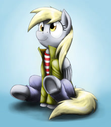 Size: 2847x3252 | Tagged: safe, artist:otakuap, derpy hooves, clothes, cosplay, costume, ed, ed edd n eddy, parody, sitting, solo, underhoof