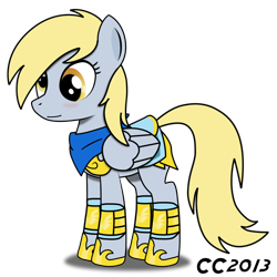 Size: 1024x1024 | Tagged: safe, artist:christiancerda, derpy hooves, pegasus, pony, armor, female, handkerchief, mare, solo