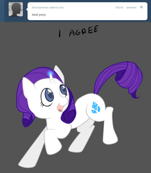 Size: 680x780 | Tagged: safe, artist:moonblizzard, rarity, pony, unicorn, ask, rarity answers, solo, tumblr