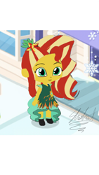 Size: 720x1280 | Tagged: artist needed, safe, sunset shimmer, equestria girls, chibi, crystal gala, solo