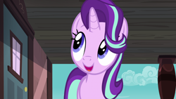 Size: 1920x1080 | Tagged: safe, screencap, starlight glimmer, pony, unicorn, uncommon bond, cute, female, glimmerbetes, mare, open mouth, solo