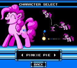 Size: 256x224 | Tagged: safe, artist:khaomortadios, pinkie pie, earth pony, pony, game, megaman, megapony, pixel art