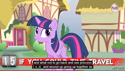 Size: 638x362 | Tagged: safe, derpibooru import, screencap, twilight sparkle, twilight sparkle (alicorn), alicorn, pony, hot minute, lsd, possible spoilers, youtube caption