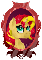 Size: 1024x1463 | Tagged: safe, artist:saturnstar14, sunset shimmer, pony, bust, portrait, solo