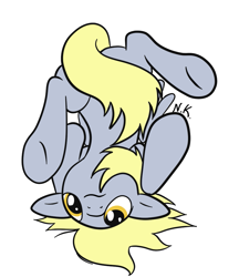 Size: 859x993 | Tagged: safe, artist:nekokevin, derpy hooves, pegasus, pony, female, mare, solo, underhoof, upside down