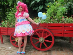 Size: 960x721 | Tagged: safe, artist:patdes, pinkie pie, human, balloon, cosplay, irl, irl human, photo, solo