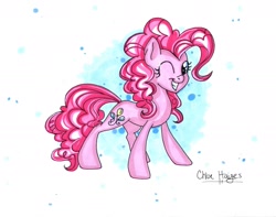 Size: 1993x1567 | Tagged: safe, artist:frostykat13, pinkie pie, earth pony, pony, female, mare, pink coat, pink mane, solo, traditional art