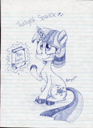 Size: 2048x2833 | Tagged: safe, artist:bloodyhellhayden, derpibooru import, twilight sparkle, book, magic, traditional art