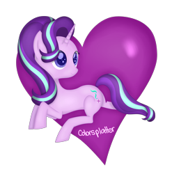 Size: 4316x4363 | Tagged: safe, artist:colorsplatterpony, starlight glimmer, pony, unicorn, absurd resolution, heart, solo