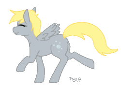 Size: 598x441 | Tagged: safe, artist:cnat, derpy hooves, pegasus, pony, animated, dancing, female, mare, solo