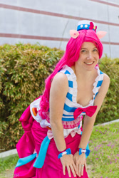 Size: 1000x1500 | Tagged: safe, artist:lilacwire, pinkie pie, human, cosplay, irl, irl human, photo, solo