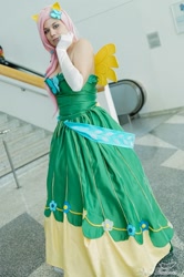 Size: 851x1280 | Tagged: safe, artist:ringo-chu, fluttershy, human, clothes, cosplay, dress, fanimecon, gala dress, irl, irl human, photo, solo