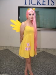 Size: 487x650 | Tagged: artist needed, safe, fluttershy, human, cosplay, fanimecon, irl, irl human, photo, solo