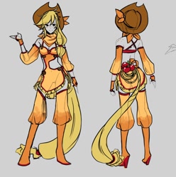 Size: 1106x1116 | Tagged: safe, artist:generalcowslip, applejack, clothes, dress, humanized, tailed humanization