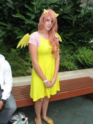 Size: 487x650 | Tagged: artist needed, safe, fluttershy, human, cosplay, irl, irl human, kawaii kon, photo, solo