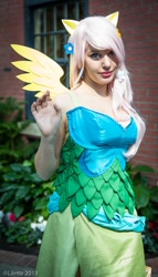 Size: 513x900 | Tagged: safe, artist:lisa-lou-who, fluttershy, human, clothes, cosplay, dress, gala dress, irl, irl human, katsucon, photo, solo