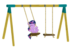 Size: 7138x4723 | Tagged: safe, artist:sofunnyguy, derpibooru import, twilight sparkle, absurd resolution, cute, filly, simple background, swing, transparent background, vector