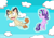 Size: 824x578 | Tagged: safe, artist:lopez765, starlight glimmer, cat, pony, unicorn, crossover, levitation, magic, meowth, pokémon, self-levitation, telekinesis