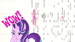 Size: 1024x578 | Tagged: safe, starlight glimmer, pony, unicorn, boop, exploitable meme, glimmerposting, meme, self-boop, wow signal, wow! glimmer