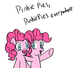 Size: 670x606 | Tagged: safe, artist:haxorus31, pinkie pie, earth pony, pony, duality, fun fun fun, x x everywhere