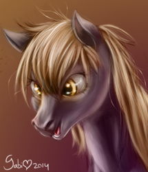 Size: 377x439 | Tagged: safe, artist:derp-my-life, derpy hooves, pegasus, pony, bust, cross-eyed, cute, derpabetes, female, hoers, mare, messy mane, open mouth, portrait, smiling, solo