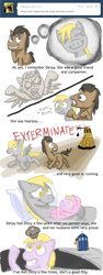 Size: 1008x2693 | Tagged: safe, derpy hooves, dinky hooves, doctor whooves, pegasus, pony, ask, askdrwhooves, comic, crossover, dalek, female, mare, tardis, tumblr