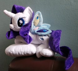 Size: 628x576 | Tagged: safe, artist:pinkamoone, rarity, butterfly wings, irl, photo, plushie, solo