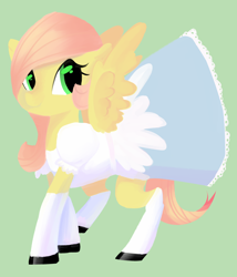Size: 3000x3500 | Tagged: safe, artist:aaplepieeru, fluttershy, pegasus, pony, clothes, dress, solo
