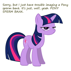 Size: 900x900 | Tagged: safe, derpibooru import, twilight sparkle, pony, unicorn, female, horn, insane pony thread, mare, purple coat, purple mane, solo, sperm bank