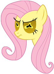 Size: 1744x2397 | Tagged: safe, artist:axemgr, fluttershy, pegasus, pony, hypnotoad, simple background, solo, transparent background, vector