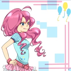 Size: 439x441 | Tagged: safe, artist:mr.sardine, pinkie pie, human, humanized, pixiv, solo