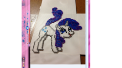 Size: 1366x768 | Tagged: safe, rarity, pony, unicorn, beads, female, japanese, mare, purple mane, solo, white coat