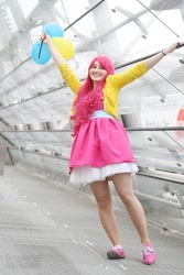 Size: 787x1181 | Tagged: safe, pinkie pie, human, cosplay, irl, irl human, photo, solo