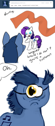 Size: 680x1560 | Tagged: safe, artist:moonblizzard, blues, noteworthy, rarity, cyclops, pony, unicorn, ask, cyclops pony, donny swineclop, rarity answers, tumblr