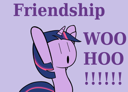 Size: 3024x2168 | Tagged: safe, artist:nolanhero, derpibooru import, twilight sparkle, chibi, friendship, happy, poster, solo