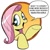 Size: 440x440 | Tagged: safe, idw, fluttershy, pegasus, pony, bad advice fluttershy, blue eyes, dialogue, exploitable meme, female, mare, meme, open mouth, pink mane, raised hoof, raised leg, simple background, smiling, solo, speech bubble, talking to viewer, underhoof, yellow coat