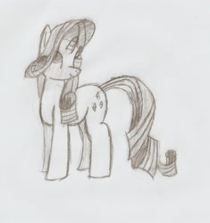 Size: 2994x3179 | Tagged: safe, artist:rainrunnerhun, rarity, pony, unicorn, looking up, solo, traditional art