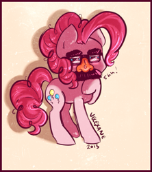 Size: 737x830 | Tagged: safe, artist:velexane, pinkie pie, earth pony, pony, glasses, groucho mask, solo