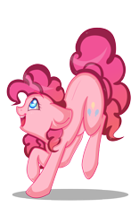 Size: 2000x3200 | Tagged: safe, artist:pastelflakes, pinkie pie, earth pony, pony, female, mare, pink coat, pink mane, simple background, solo, transparent background