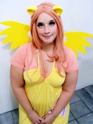 Size: 1000x1333 | Tagged: safe, artist:white-nephilim, fluttershy, human, cosplay, irl, irl human, photo, solo