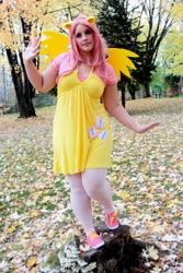 Size: 1000x1499 | Tagged: safe, artist:white-nephilim, fluttershy, human, cosplay, irl, irl human, photo, solo