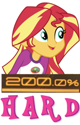 Size: 428x666 | Tagged: safe, artist:fuzzyfurvert, sunset shimmer, equestria girls, legend of everfree, 200% mad, blame majin syeekoh, expand dong, exploitable meme, goddamnit syeekoh, image macro, implied futa, meme, solo