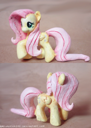 Size: 346x485 | Tagged: safe, artist:sewyouplushiethings, fluttershy, pegasus, pony, custom, female, mare, pink mane, yellow coat